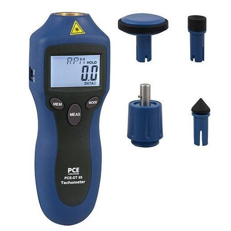 Pce Instruments Digital Handheld Tachometer, 2 to 99,999 rpm PCE-DT 65